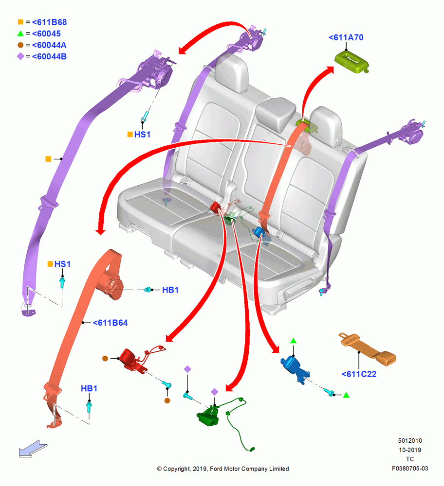10 - Rear Seat Belts; 19/AUG/2019