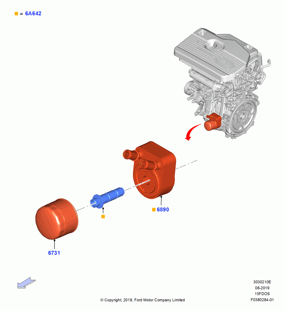 10E - Oil Cooler and Filter, 1.5L Dragon (175/180PS); 19/AUG/2019