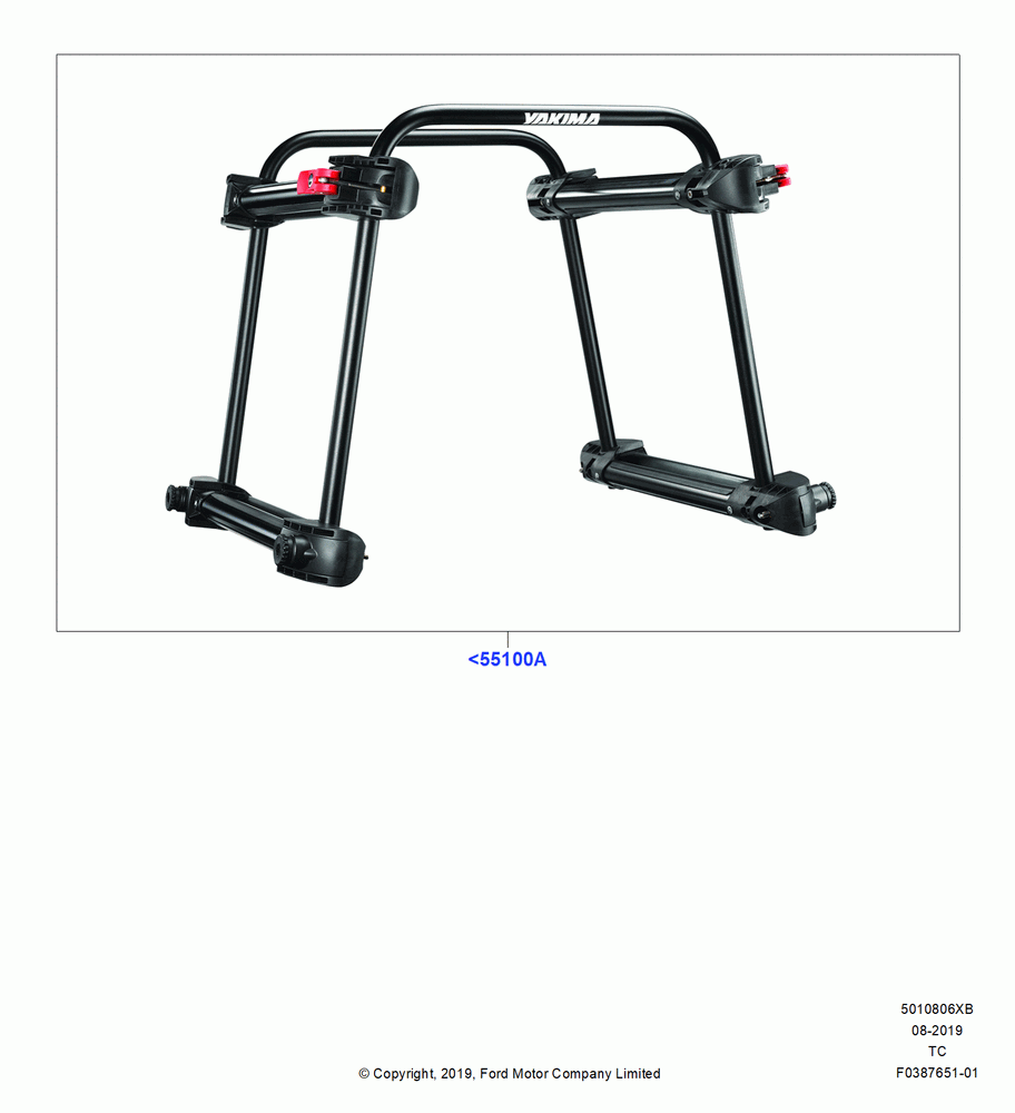 06XB - Accessory Roof Rack Mounting Kits, Yakima Rear Hitch Rack Products; 19/AUG/2019