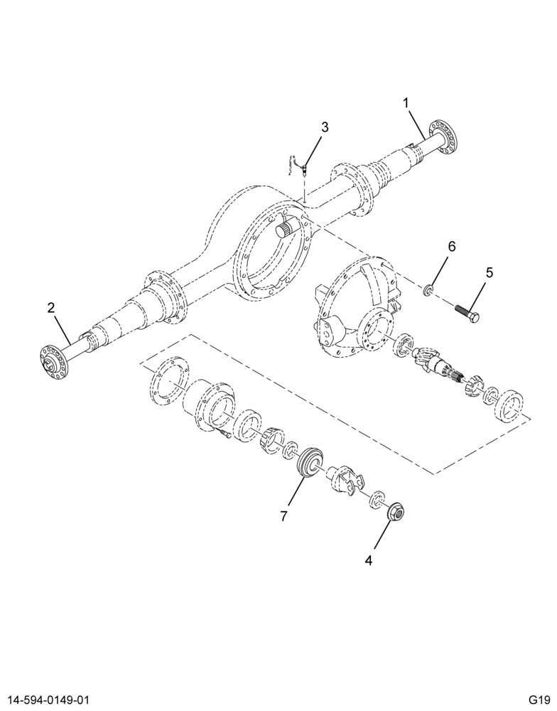 ..AXLE,RR L/BK , 4.11 14AGE (Intl. 3552681C92)