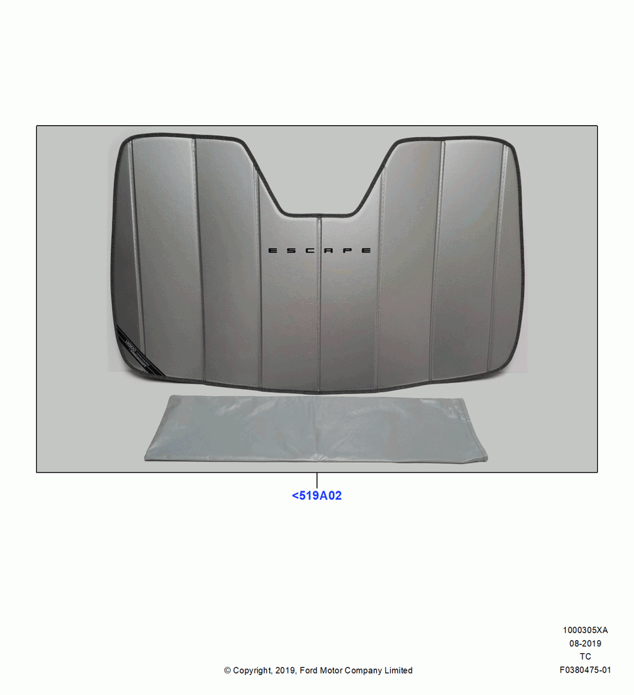 05XA - Appearance And Maintenance Aids, Accessory, Sun Shield; 19/AUG/2019