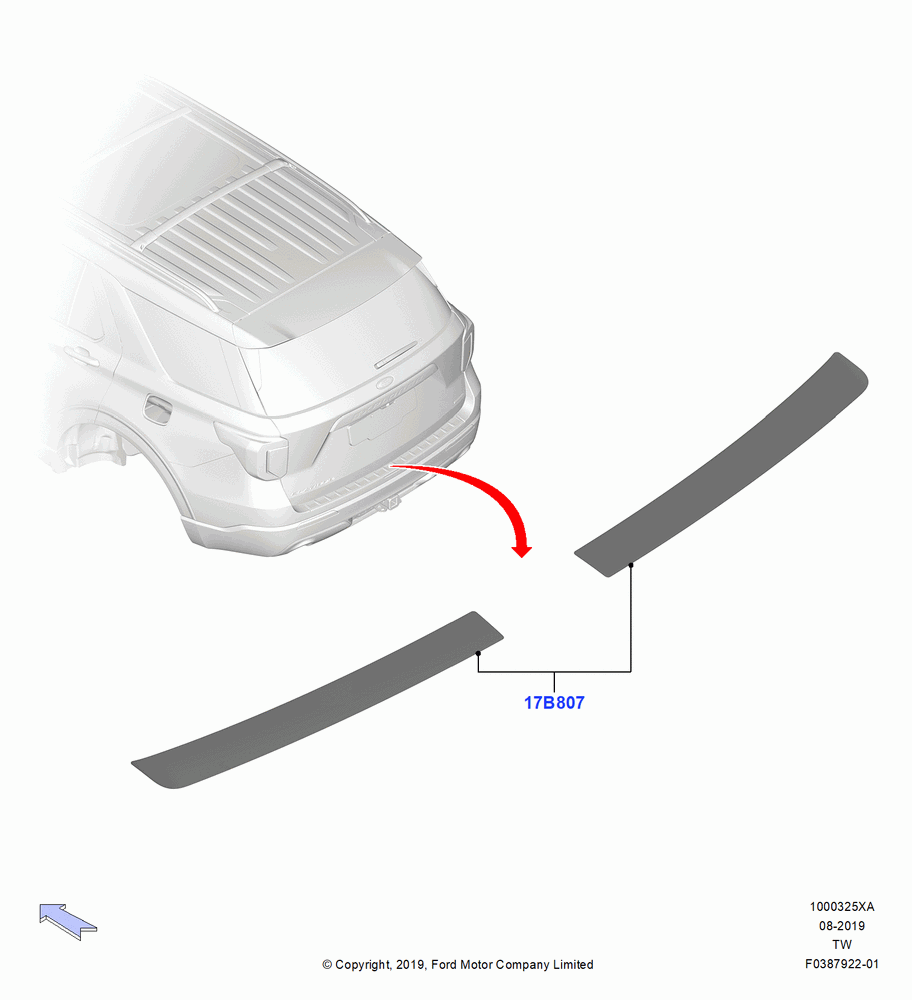 25XA - Body Dress Up Kits - Rear, Bumper Protector; 06/MAY/2019