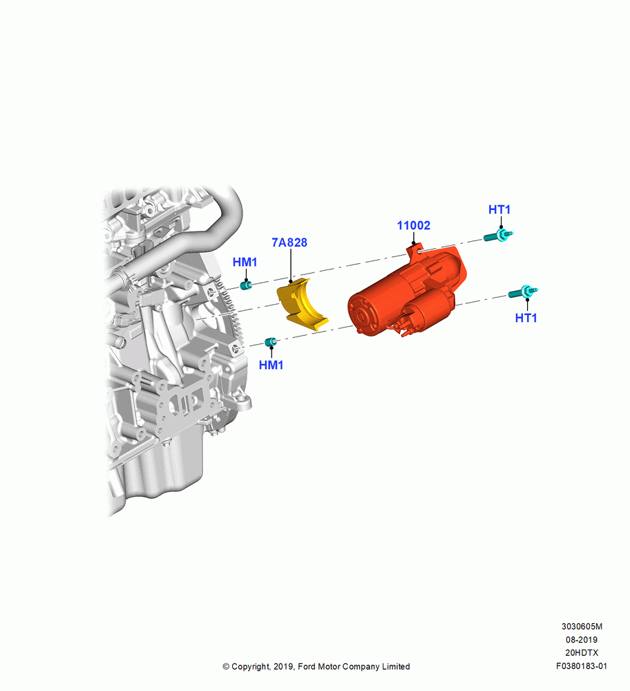 05M - Starter Motor, 2.0L EcoBoost (240PS); 19/AUG/2019