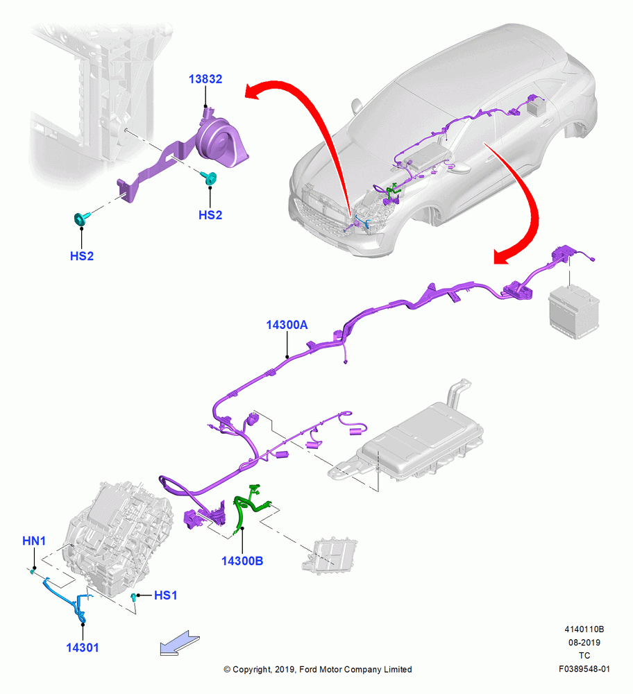 10B - Battery Cables and Horn, Gas/Electric Hybrid; 19/AUG/2019