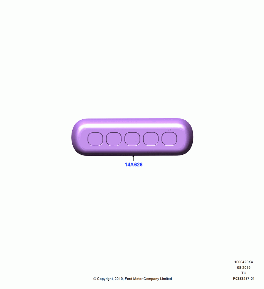 20XA - Accessory Anti-Theft Devices, Accessory Wireless Key Pad; 19/AUG/2019
