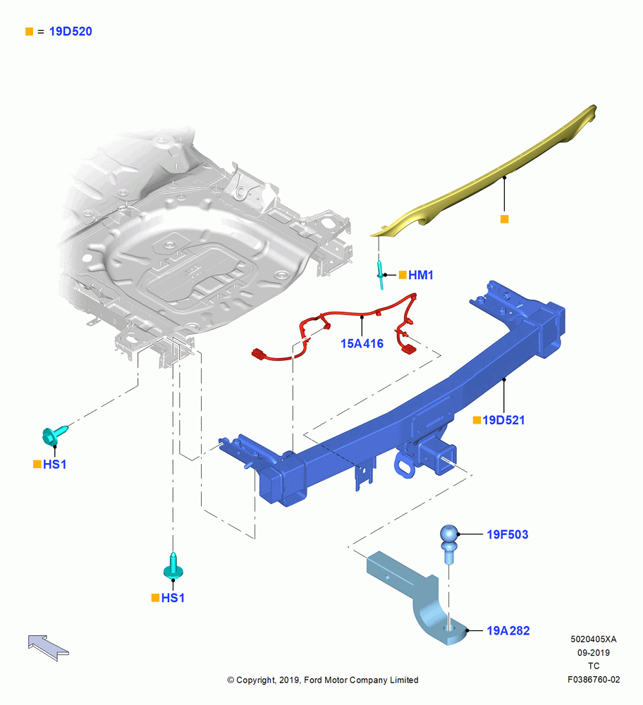 05XA - Tow Bar, Accessory; 19/AUG/2019
