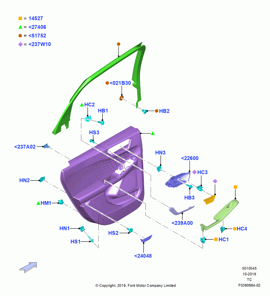 45 - Rear Door Trim Panels; 19/AUG/2019