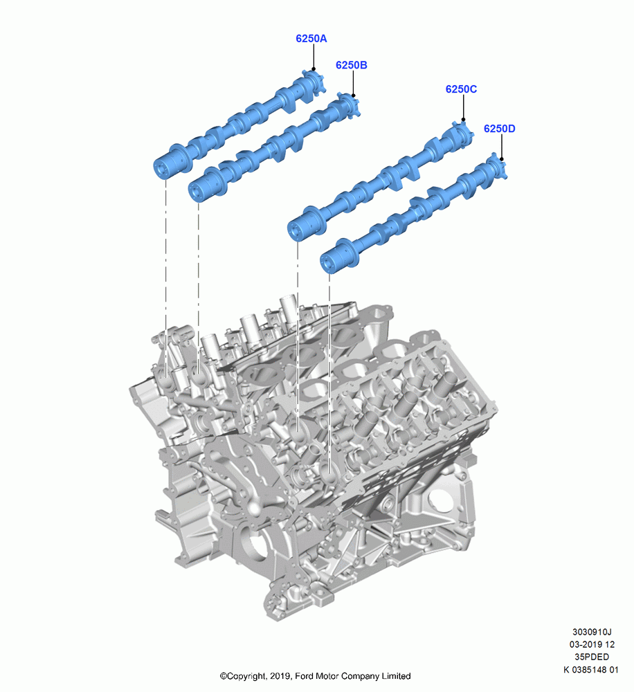 10J - Camshaft, 3.5L Cyclone V6 Petrol TIVCT; 21/OCT/2019