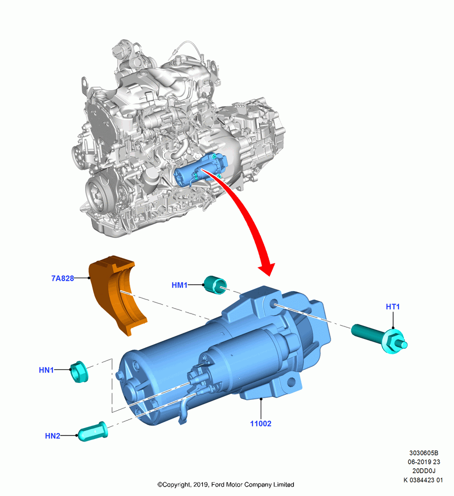 05B - Starter Motor, 2.0 EcoBlue D; 21/OCT/2019