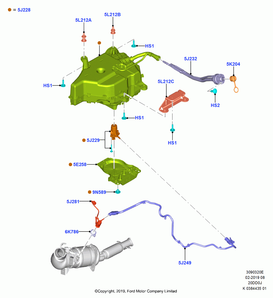 20E - Urea (DEF) Tanks And Related Parts, 2.0 EcoBlue D; 21/OCT/2019