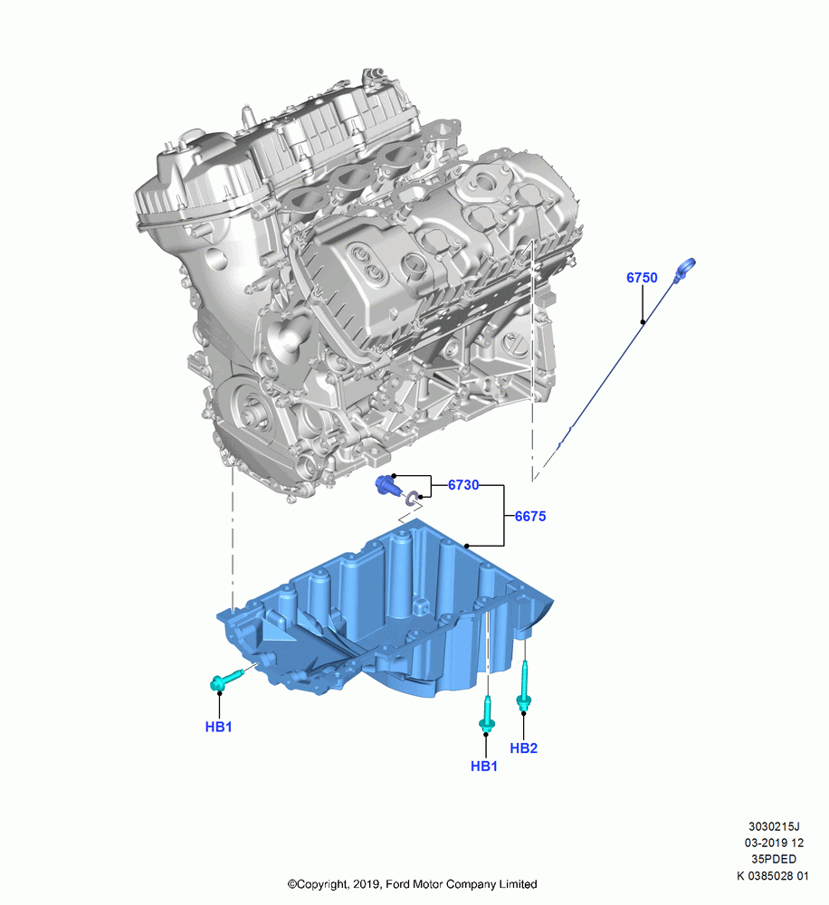 15J - Oil Pan/Oil Level Indicator, 3.5L Cyclone V6 Petrol TIVCT; 21/OCT/2019