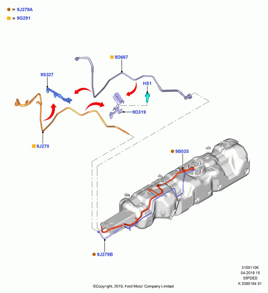 10K - Fuel Lines, 3.5L Cyclone V6 Petrol TIVCT; 21/OCT/2019