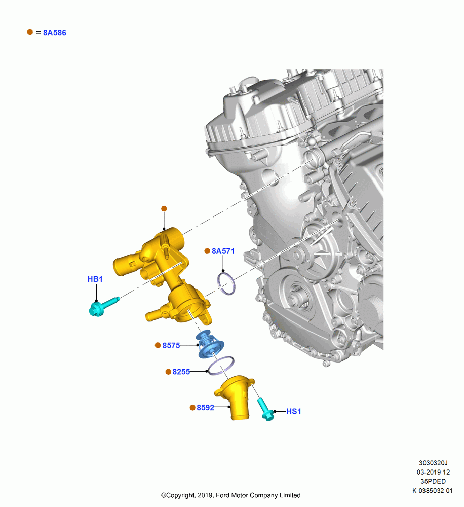 20J - Thermostat/Housing & Related Parts, 3.5L Cyclone V6 Petrol TIVCT; 21/OCT/2019