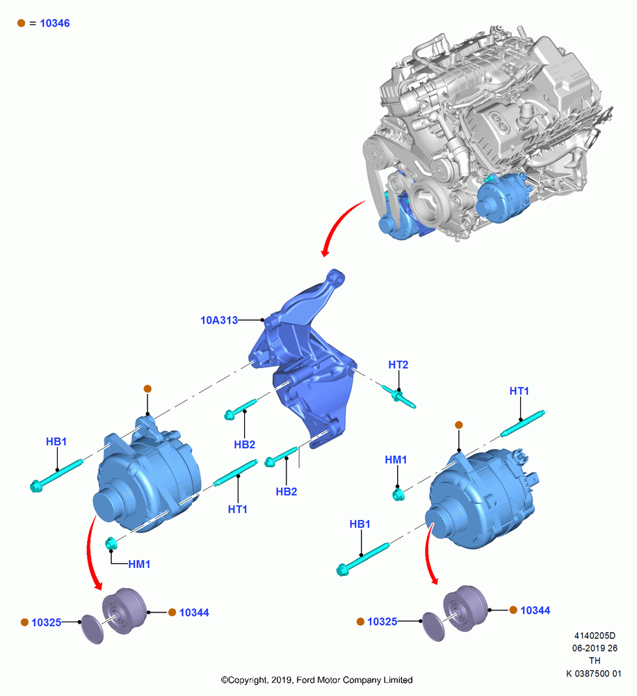 05D - Alternator and Mountings, 3.5L Cyclone V6 Petrol TIVCT, 3.5L V6 GTDI, Dual Alternators; 21/OCT/2019