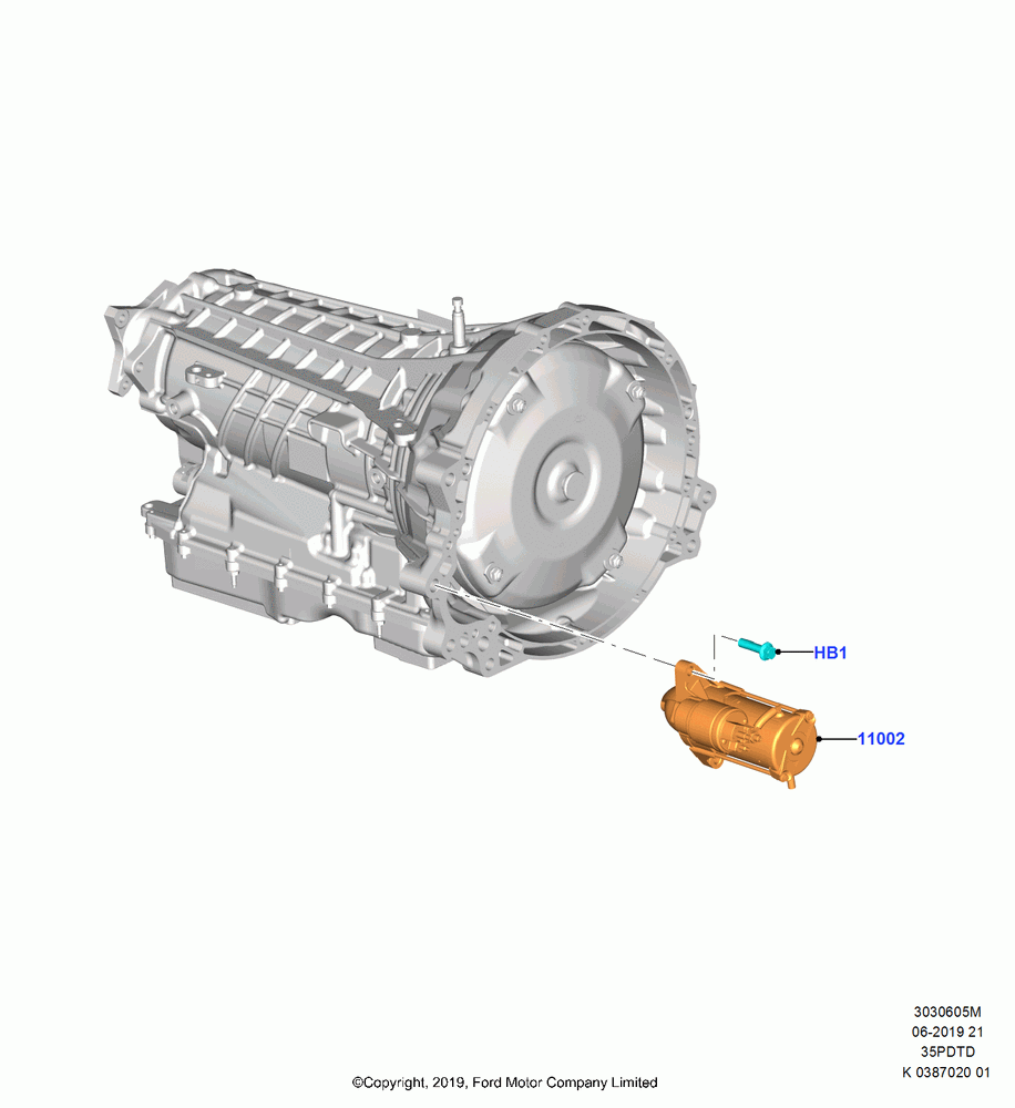 05M - Starter Motor, 3.5L V6 GTDI; 21/OCT/2019