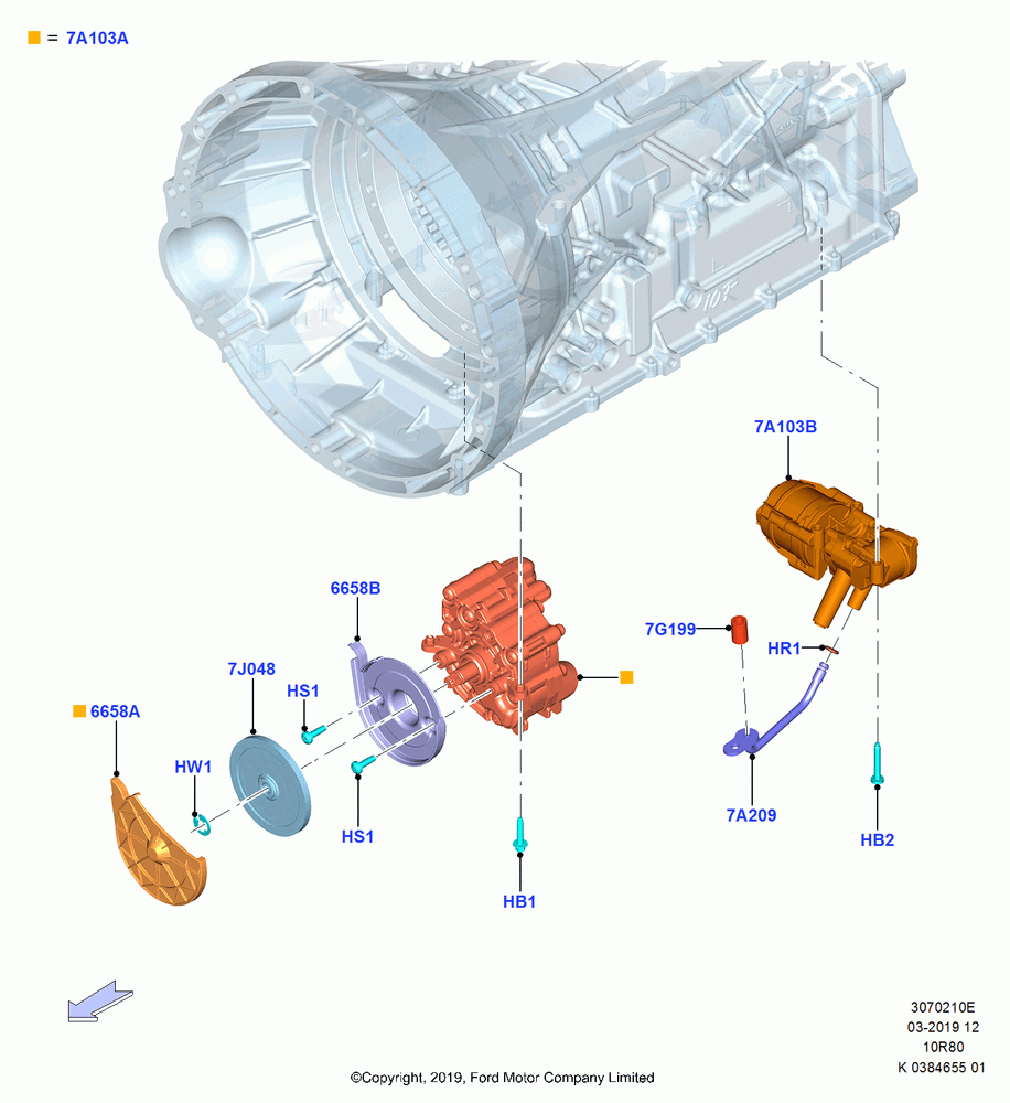 10E - Transmission Pump Assy, 10 Speed Auto Transmission (10R80); 21/OCT/2019