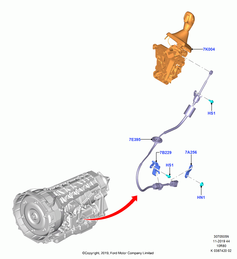 05N - Gear Change-Automatic Transmission, 10 Speed Auto Transmission (10R80); 21/OCT/2019