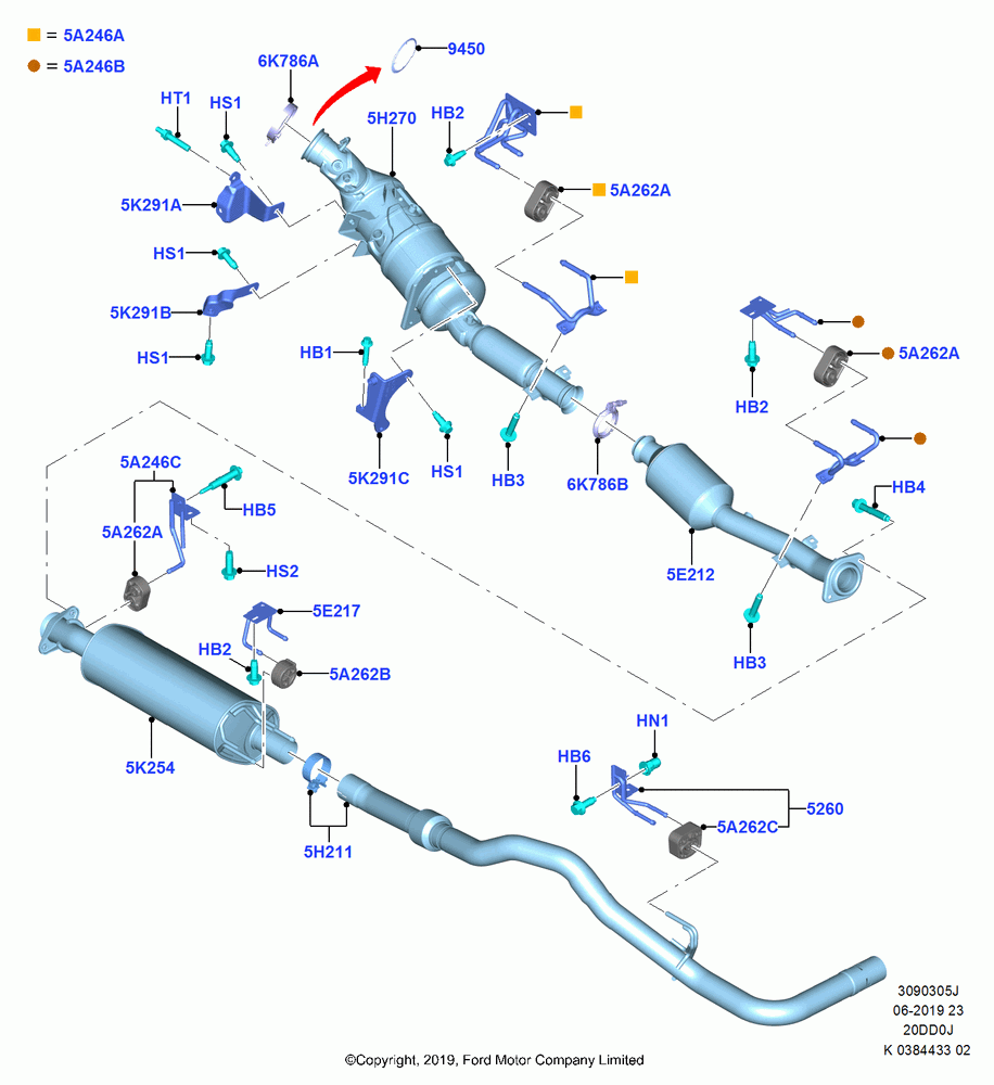 05J - Exhaust System, 2.0 EcoBlue D; 21/OCT/2019