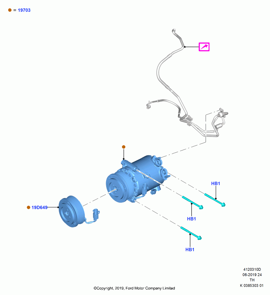 10D - Air Conditioning Condensr/Compressr, With Air Conditioning, 2.0 EcoBlue D, Compressor Assy; 21/OCT/2019