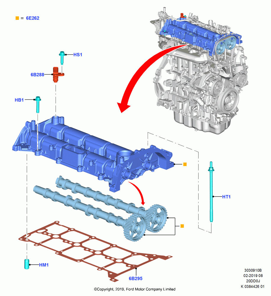 10B - Camshaft, 2.0 EcoBlue D; 21/OCT/2019