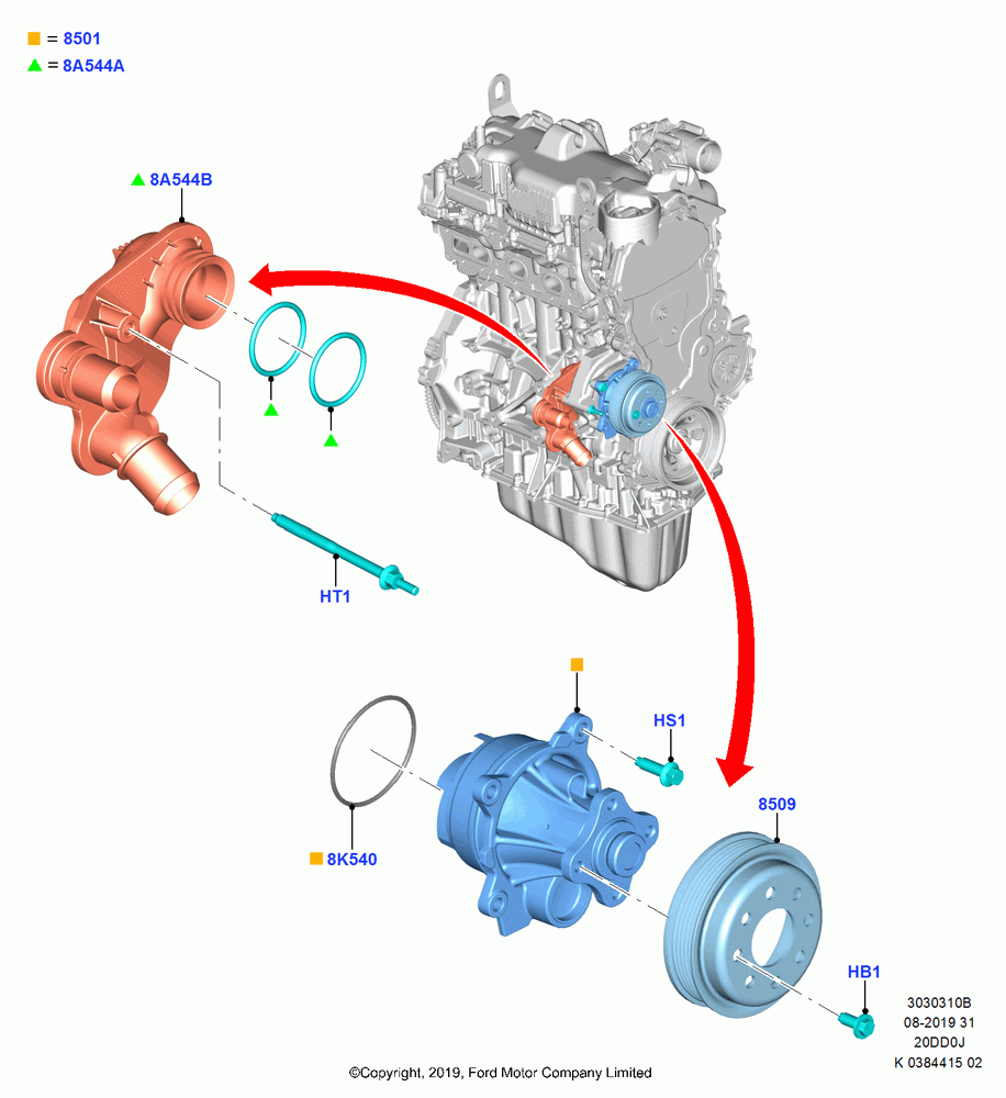 10B - Water Pump, 2.0 EcoBlue D; 21/OCT/2019