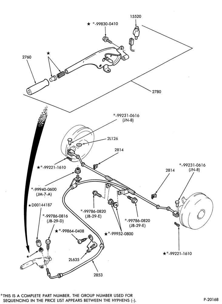 26 - BRAKES-Parking brake system - w/rear drum brake