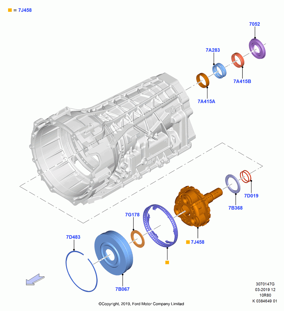 47G - Output Shafts, 10 Speed Auto Transmission (10R80), LHD 4WD (Part Time Drive); 21/OCT/2019