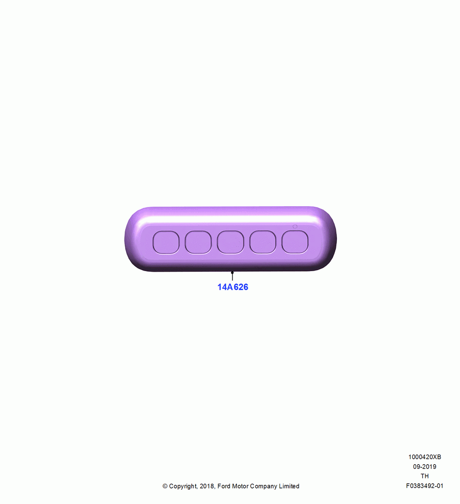20XB - Accessory Anti-Theft Devices, Accessory Wireless Key Pad; 09/SEP/2019