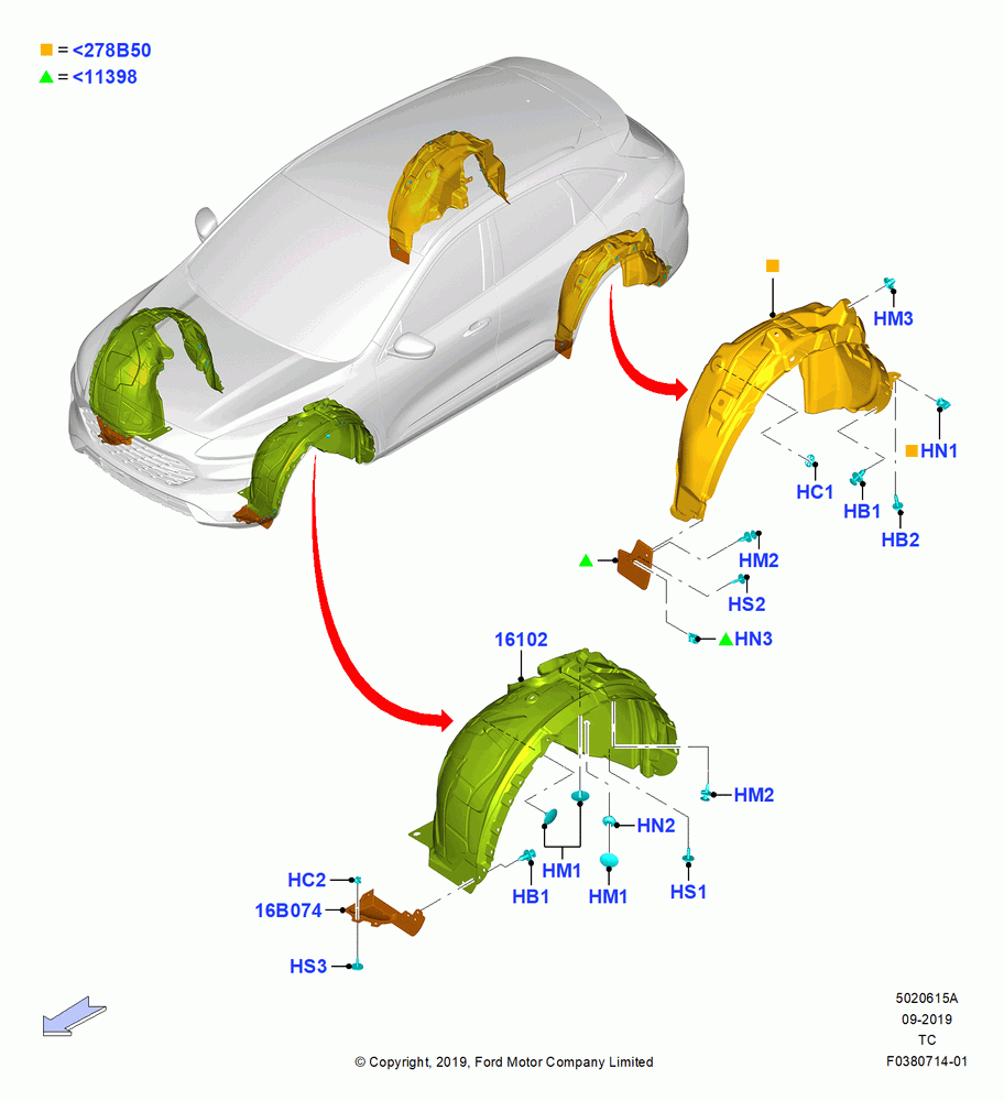 15A - Splash and Heat Shields, Production Splash Shields; 19/AUG/2019