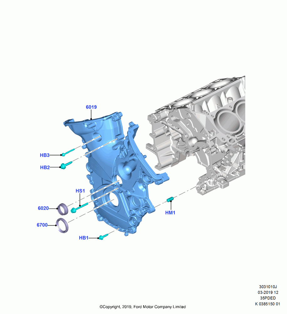 10J - Timing Gear Covers, 3.5L Cyclone V6 Petrol TIVCT; 21/OCT/2019