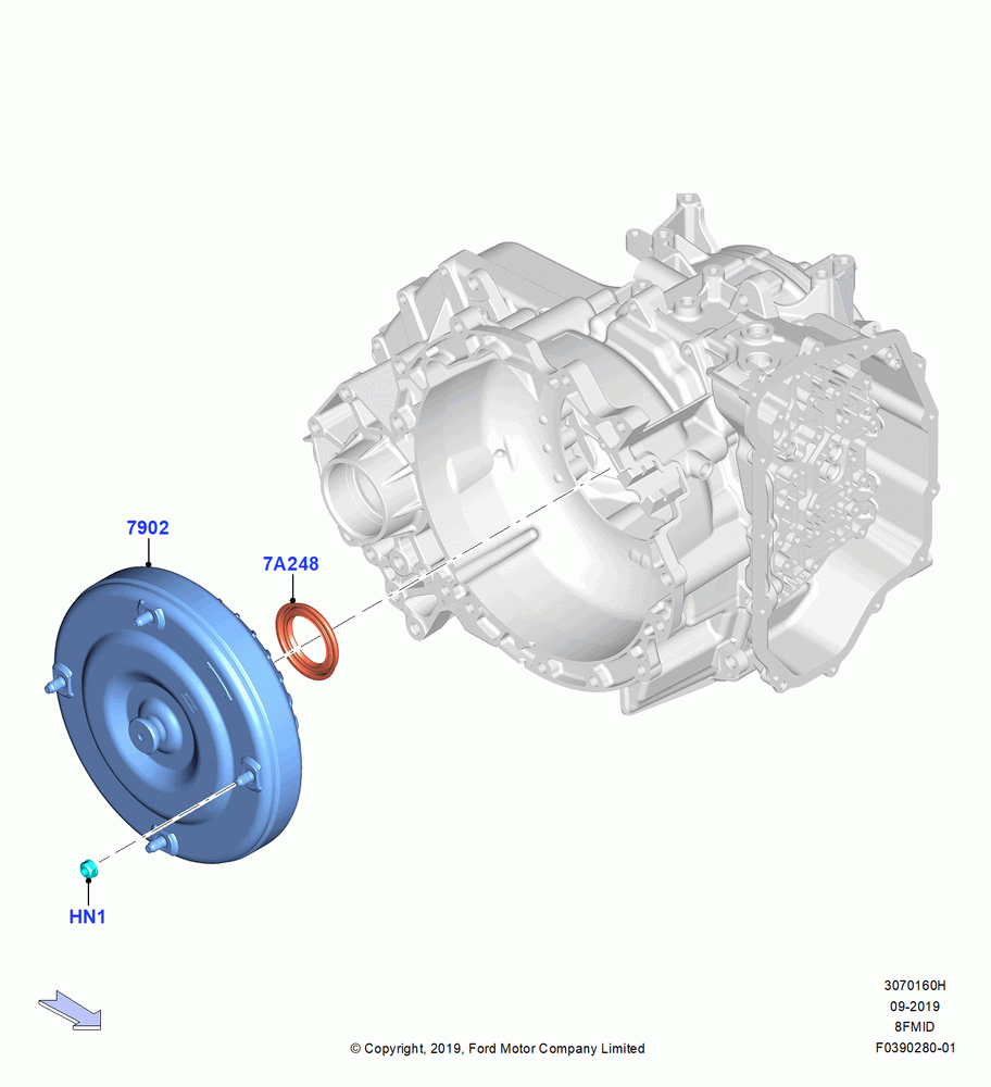 60H - Converter, 8 Speed Auto Trans 8F24; 19/AUG/2019