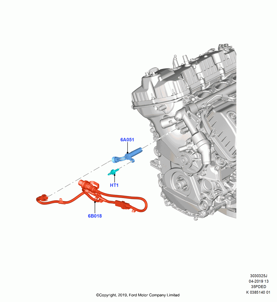 25J - Engine Heater, 3.5L Cyclone V6 Petrol TIVCT; 21/OCT/2019