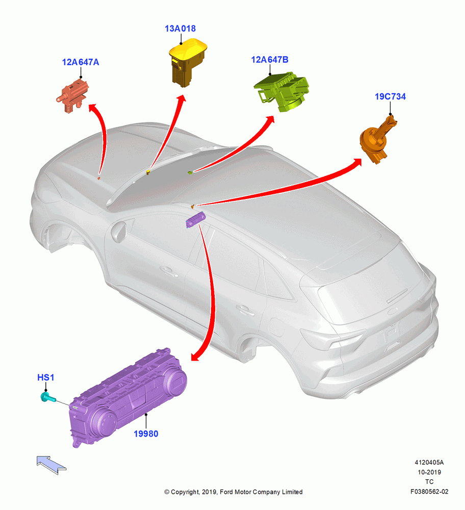 05A - Heater & Air Conditioning Controls, With Automatic Air Conditioning; 19/AUG/2019
