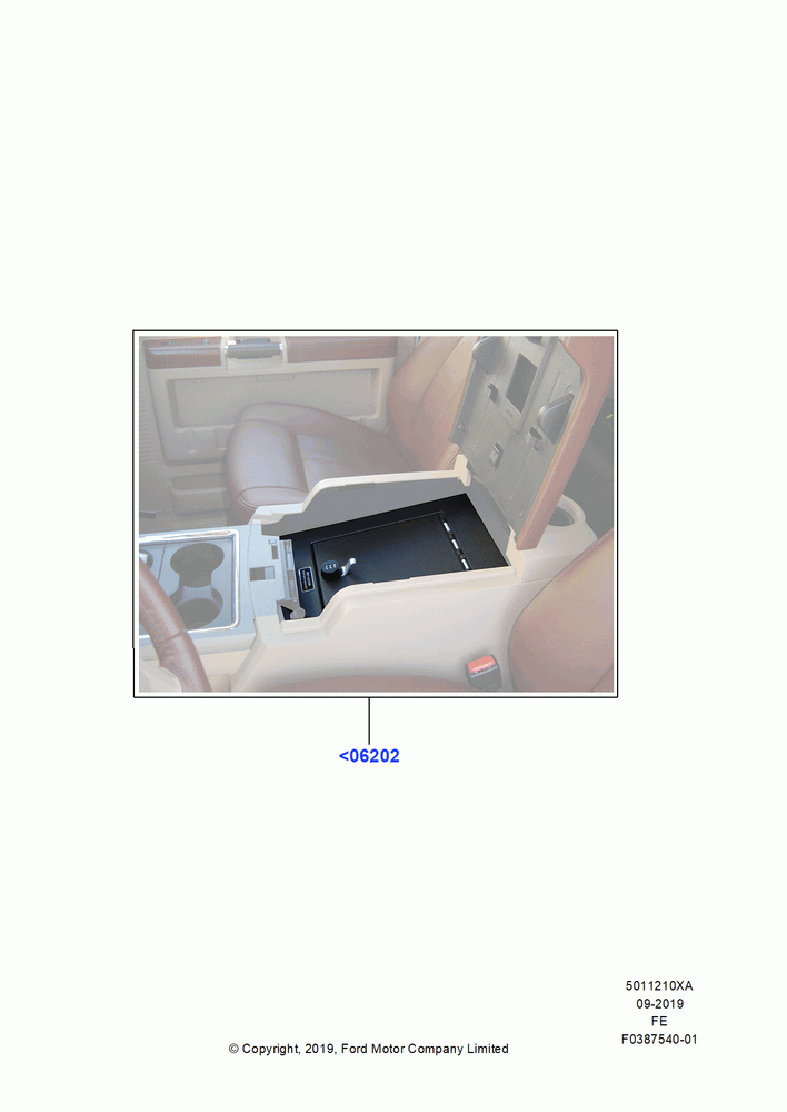 10XA - Console - Floor, Bucket Type Front Seat, Accessory - Console Vault; 11/JUL/2016