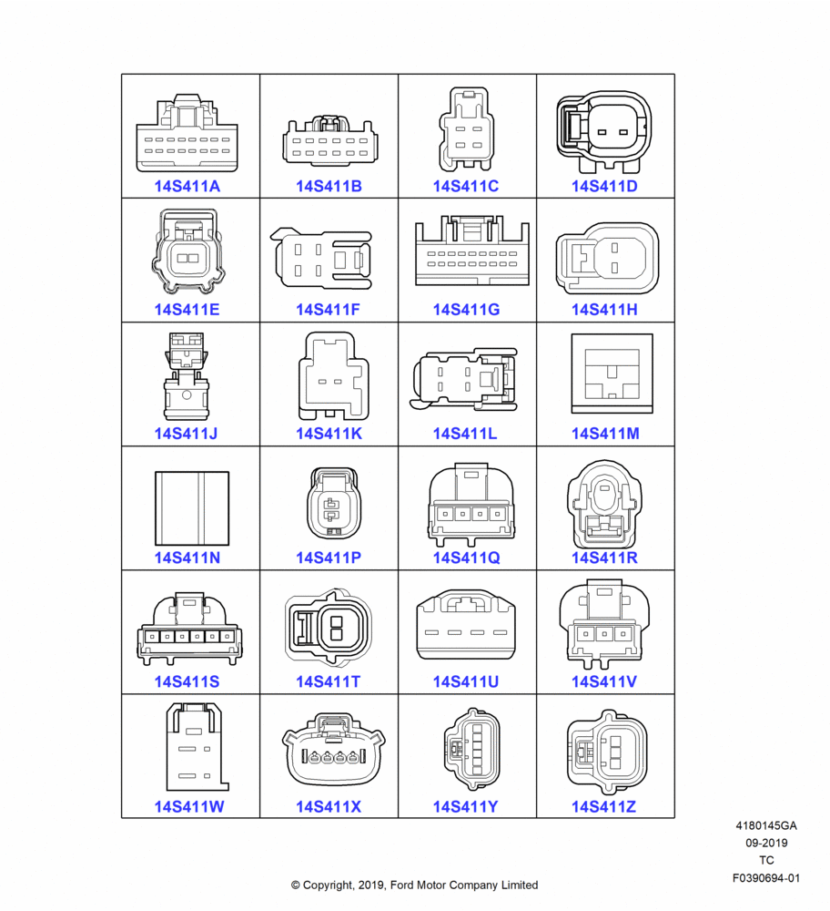 45GA - Pigtail Wiring Kits, Miscellaneous, Page A; 19/AUG/2019