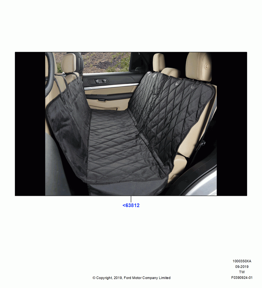 50XA - Accessory Front & Rear Seat Covers, Rear Seat Pet Cover - Hammock Design; 06/MAY/2019