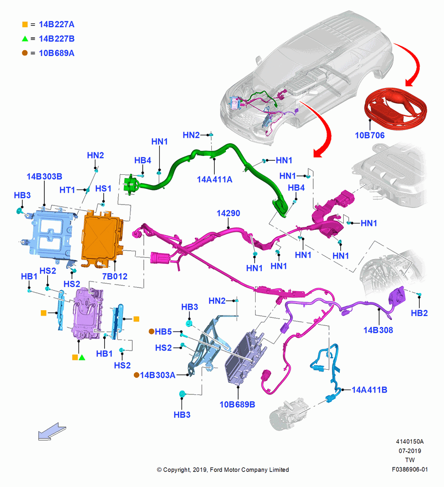 50A - High Voltage Battery Charging, Plug-In Gas/Electric Hybrid, 3.0L Nano-D4-G-GTDI-CD6R-PHEV; 06/MAY/2019