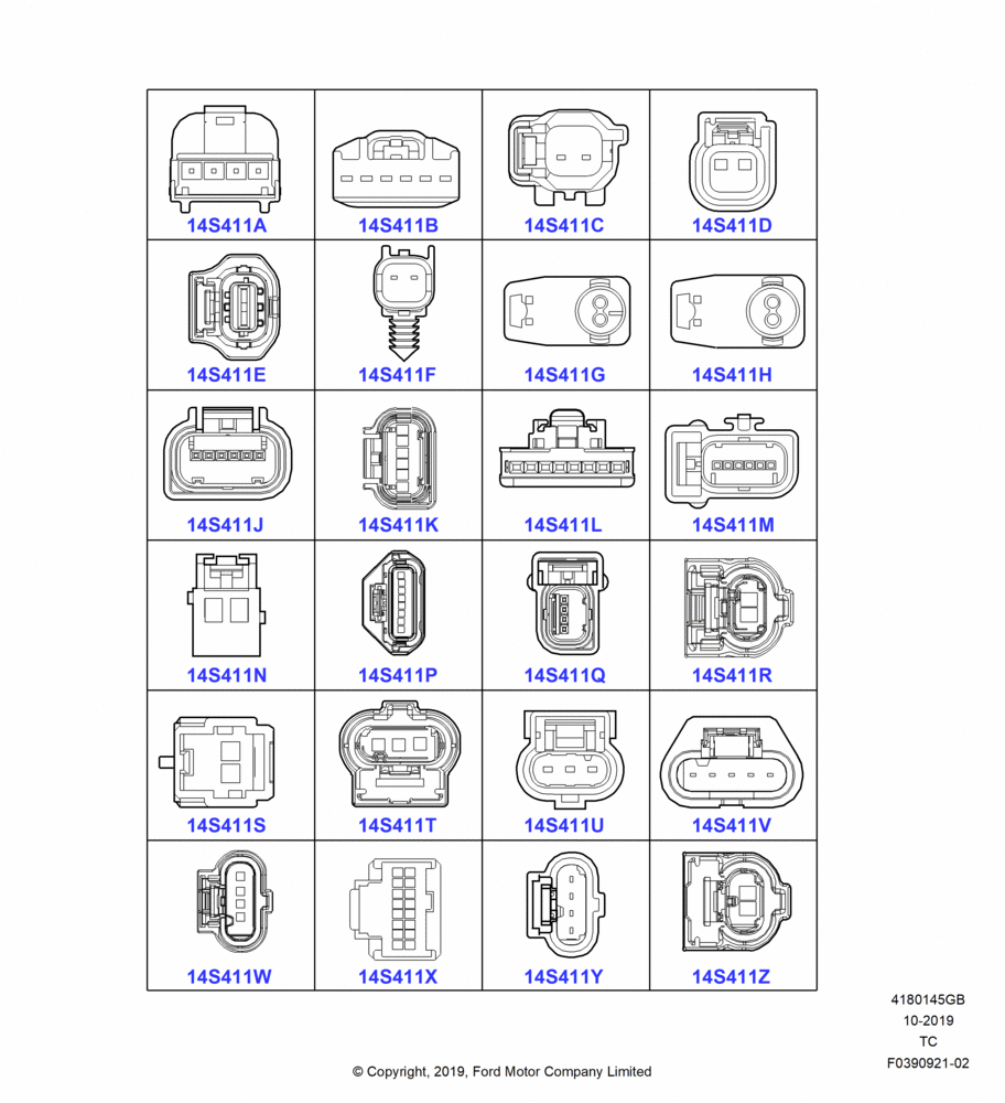 45GB - Pigtail Wiring Kits, Miscellaneous, Page B; 19/AUG/2019