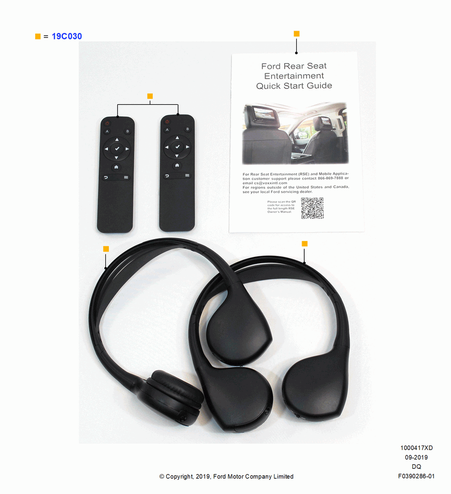 17XD - Accessory Entertainment Systems, Accessory, Headphone Kit; 06/SEP/2018