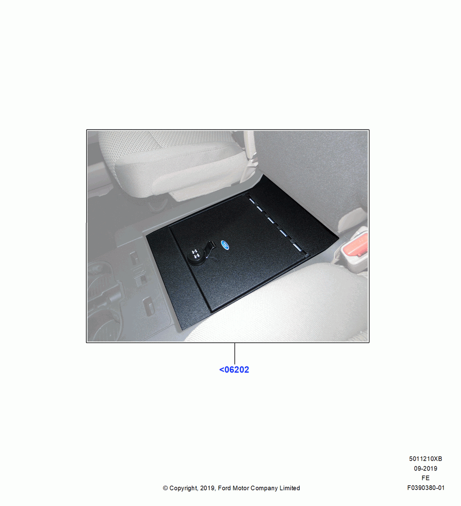 10XB - Console - Floor, Accessory - Seat Base Console Vault; 11/JUL/2016