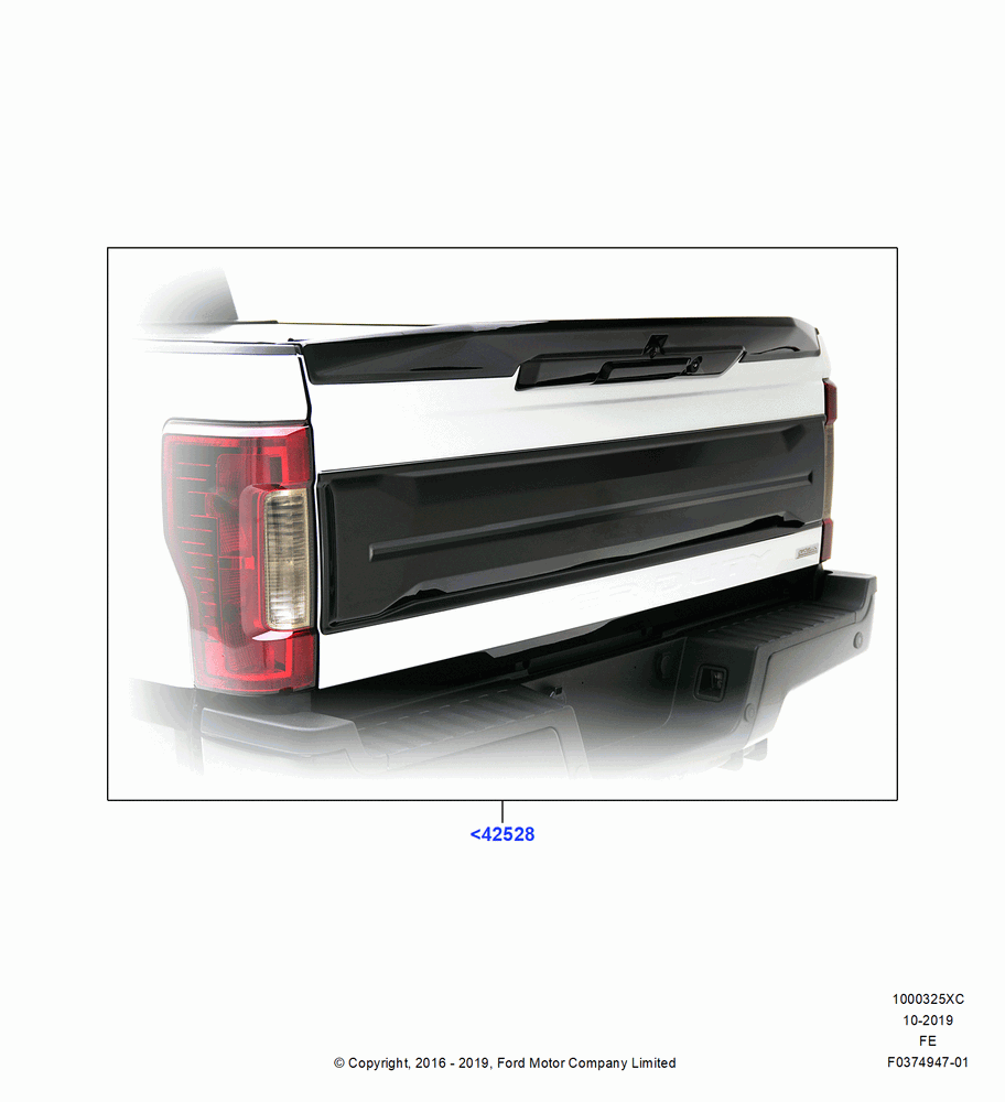 25XC - Body Dress Up Kits - Rear, Accessory, Tailgate Applique Kit; 11/JUL/2016