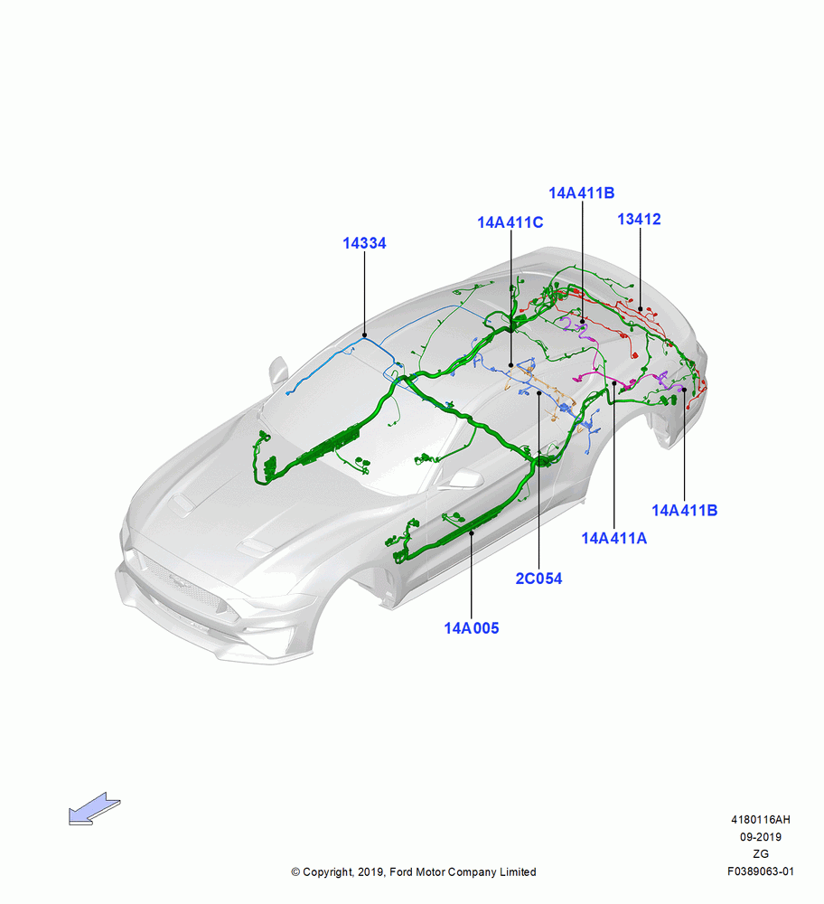 16AH - Wiring - Body And Roof Console, Shelby Version #2; 26/AUG/2019