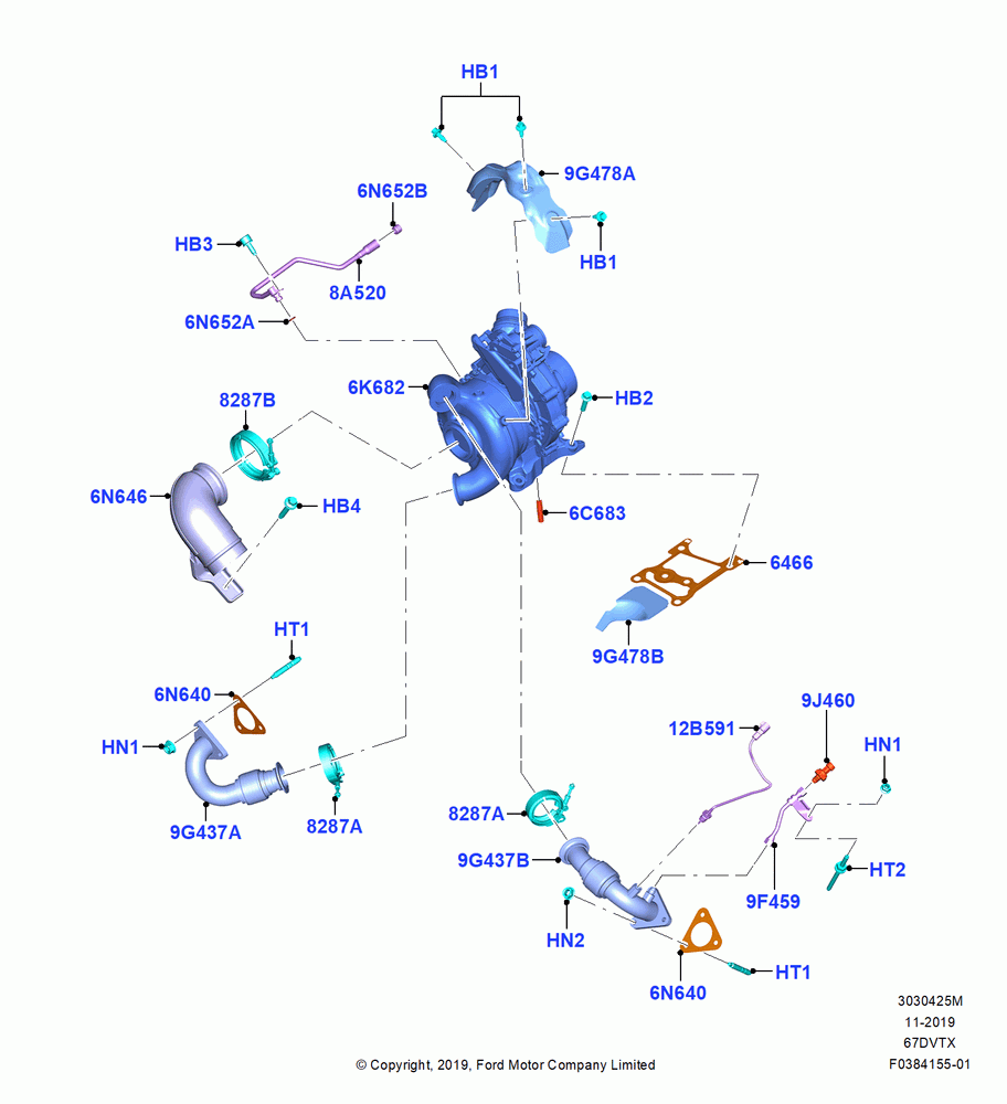 25M - Turbocharger, 6.7L 4V V8 T/C Diesel; 04/NOV/2019