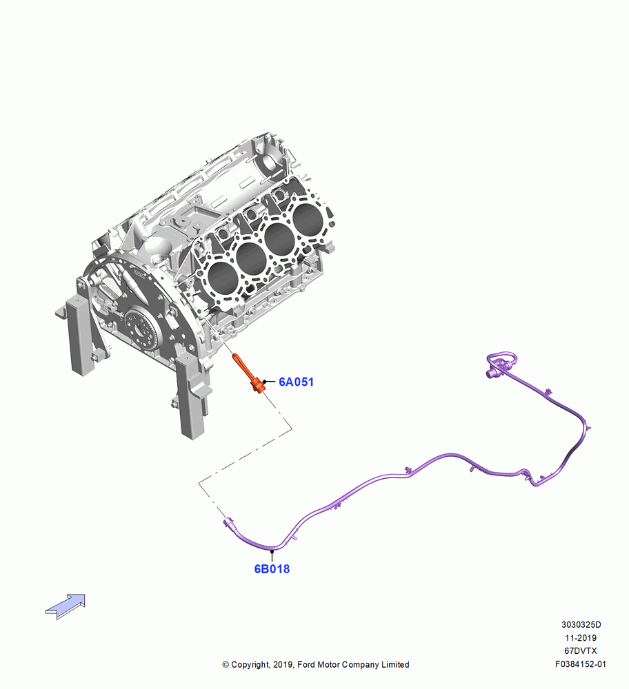 Engine Heater, 6.7L 4V V8 T/C Diesel