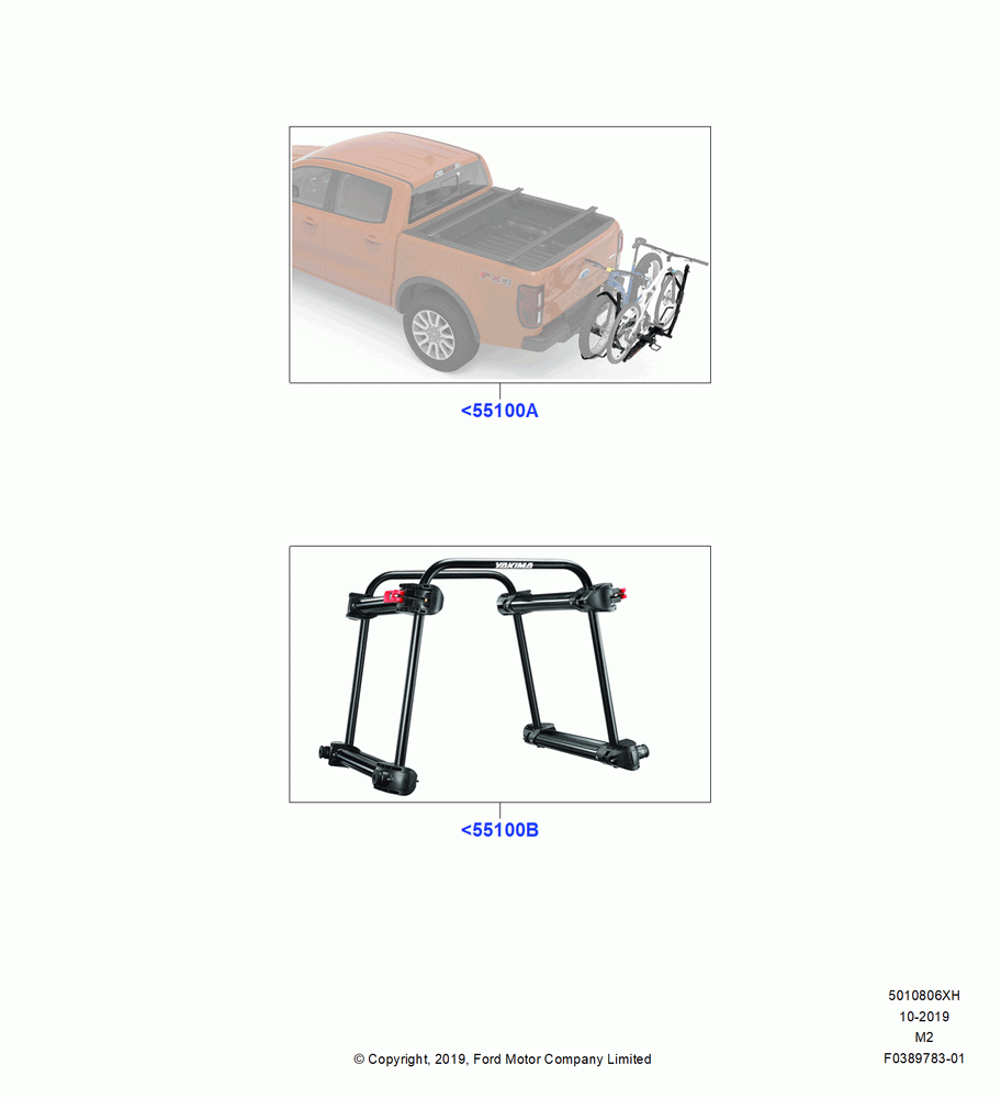 06XH - Accessory Roof Rack Mounting Kits, Bike Carrier, Ski Rack, Yakima Rear Hitch Rack Products; 09/APR/2012-13/AUG/2019