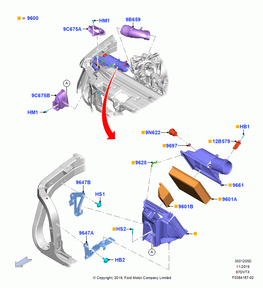 05D - Air Cleaner, 6.7L 4V V8 T/C Diesel; 04/NOV/2019