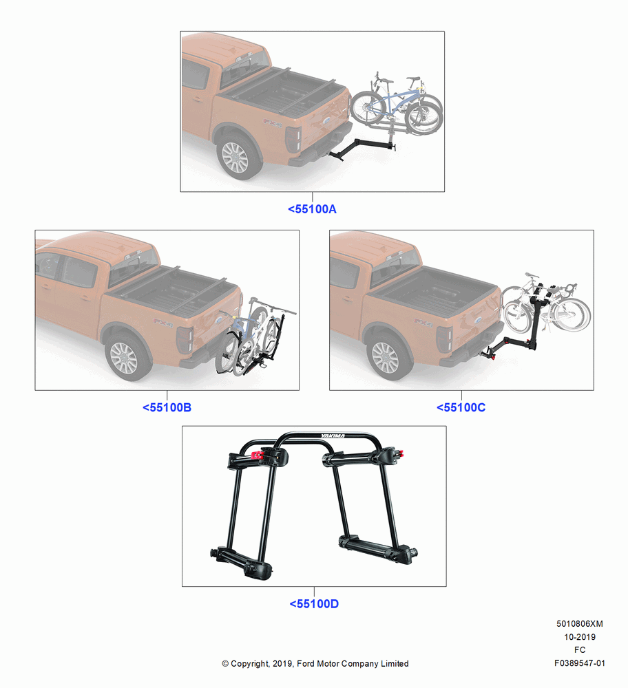 06XM - Accessory Roof Rack Mounting Kits, Bike Carrier, Ski Rack, Yakima Rear Hitch Rack Products; 17/JUL/2017