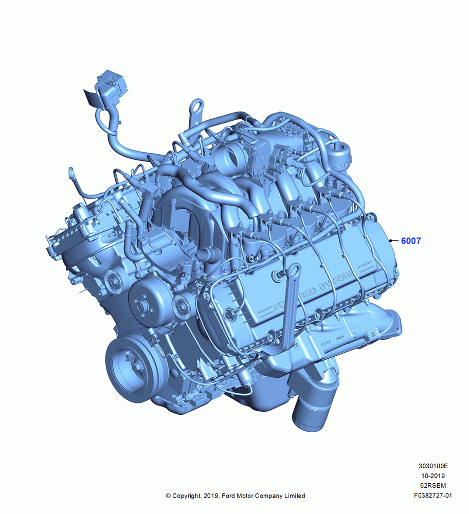 00E - Engine Assy Fully Dressed, 6.2L 16V OHC NA V8 Gas; 04/NOV/2019