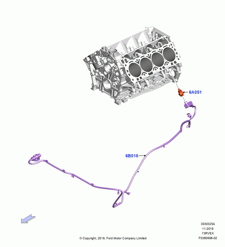 Engine Heater, 7.3L 2V DEVCT NA PFI V8 Gas, 7.3L 2V DVCT NA PFI V8 GAS - B
