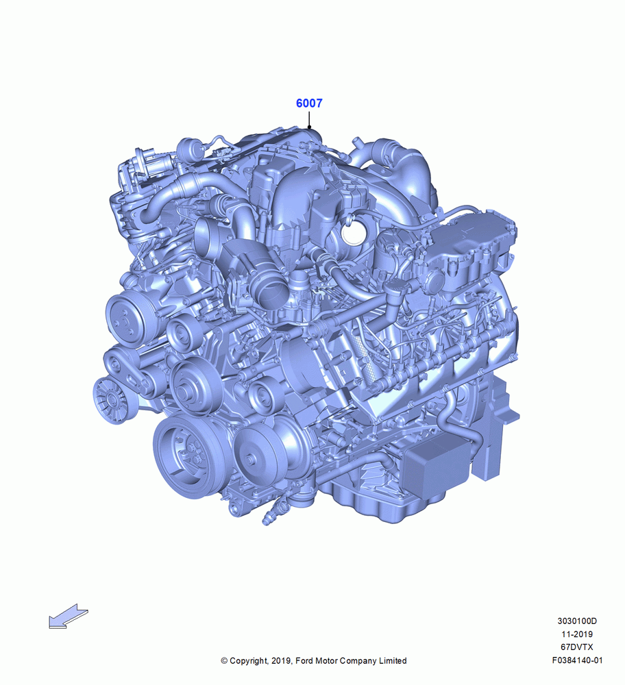 00D - Engine Assy Fully Dressed, 6.7L 4V V8 T/C Diesel; 04/NOV/2019